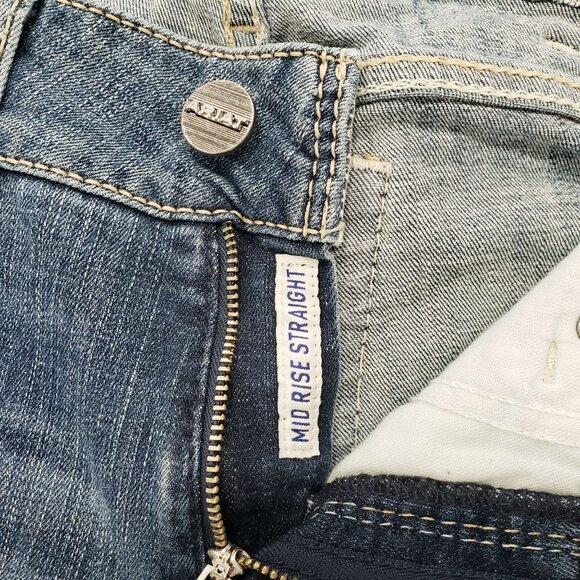 Ariat Jeans Women's Size 28L Real Denim Mid Rise Straight Thick Stitch Stretch - Picture 3 of 11